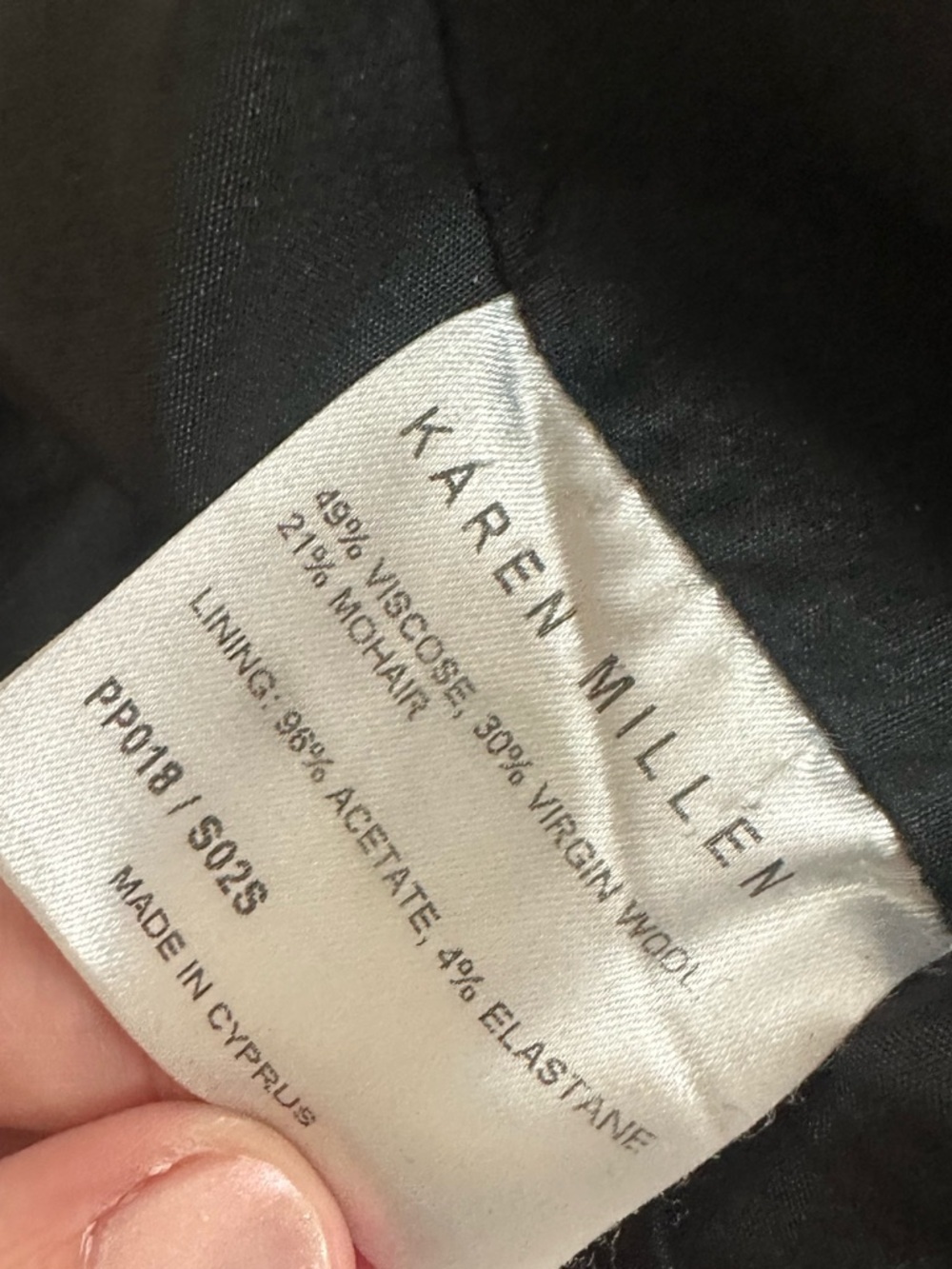 Karen Millen tailored straight leg trousers blue size 8 workwear pants mohair - Picture 4 of 9